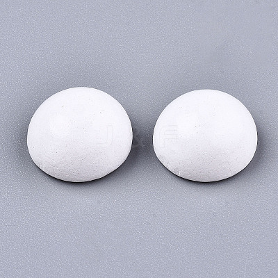 Spray Painted White Wood Cabochons X1-WOOD-TAC0001-23A-1