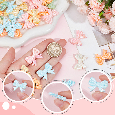 50Pcs Opaque Acrylic Beads SACR-SC0001-30-1