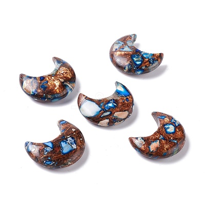 Assembled Synthetic Bronzite and Imperial Jasper Cabochons G-K317-B06-1