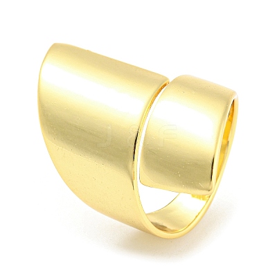 Rack Plating Brass Twist Open Cuff Rings RJEW-Q784-06G-1