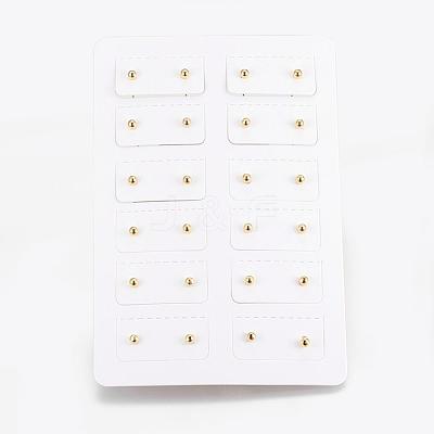 Brass Ear Studs EJEW-E213-A-11G-1