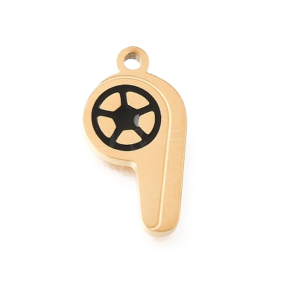 304 Stainless Steel Enamel Pendants STAS-E531-15G-1