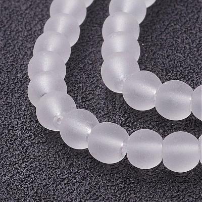 Baking Paint Transparent Glass Bead Strands X-GLAA-S031-4mm-13-1