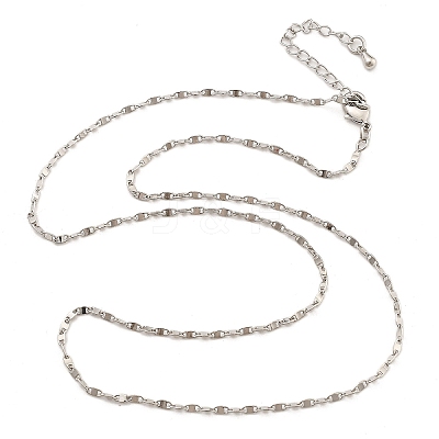 Brass Link Chain Necklaces for Women NJEW-D302-46P-1