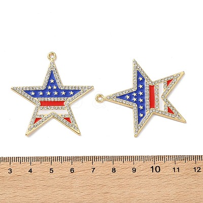 Independence Day Alloy Enamel Pendants ENAM-I069-01G-05-1