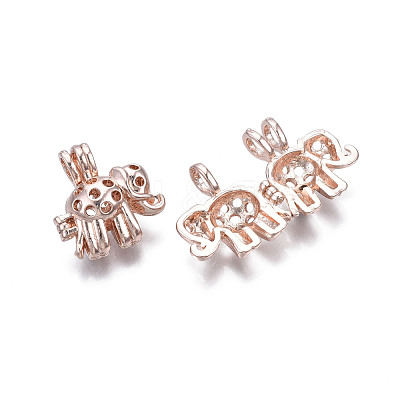 Rack Plating Alloy Locket Pendants PALLOY-N158-012RG-1