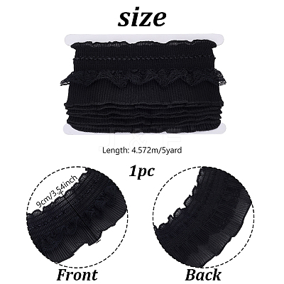 5Yards Polyester Lace Ribbon OCOR-PH0036-70A-1