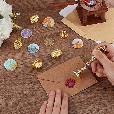 7Pcs 7 Styles Zinc Alloy Stamp Head AJEW-CP0008-57-1