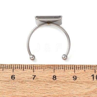 304 Stainless Steel Cuff Rings Components SA-CBA8B85-10E-P-1