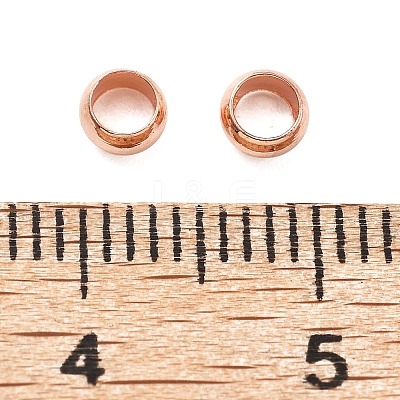 Brass Crimp Beads KK-S509-01RG-02-1