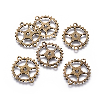 Steampunk Tibetan Style Links connectors TIBEB-AB5010-AB-FF-1