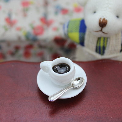 Mini Porcelain Coffee Cups with Tray & Spoon BOTT-PW0001-207-1