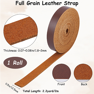 2M Flat AB Grade Cowhide Leather Cord AJEW-WH0479-73C-01-1