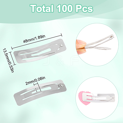 100Pcs Iron Hair Clip Findings PHAR-SC0001-002A-1