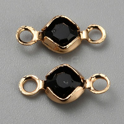Brass Rhinestone Connector Charms RB-WH0001-08D-1