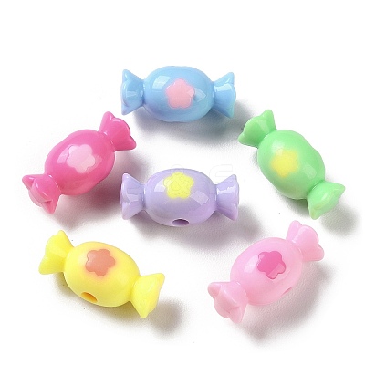 Two Tone Opaque Acrylic Beads SACR-I005-09A-1