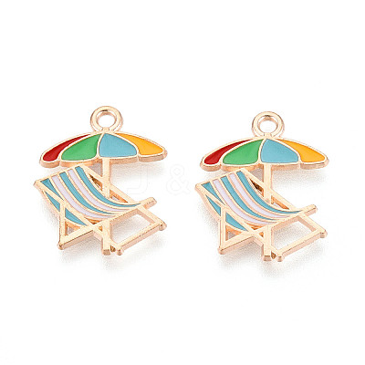 Beach Theme Alloy Enamel Pendants ENAM-T022-33M-1
