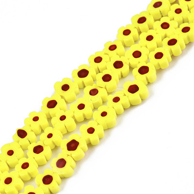 Handmade Millefiori Glass Bead Strands LAMP-N029-017A-07-1