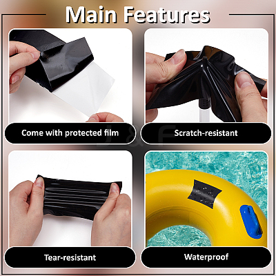 2 Rolls 2 Colors TPU Inflatable Patch Repair Tape AJEW-BC0010-27A-1
