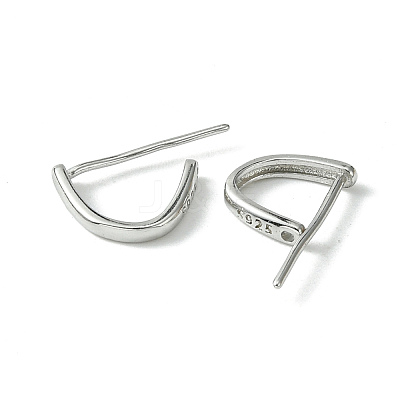 Anti-Tarnish 925 Sterling Silver Ice Pick Pinch Bails STER-L057-079B-1