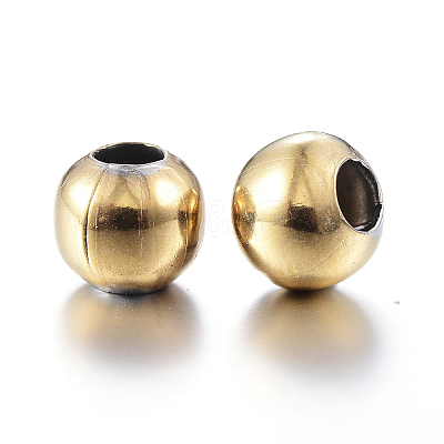 Round Ion Plating(IP) 304 Stainless Steel Beads X-STAS-F105-03-5mm-1