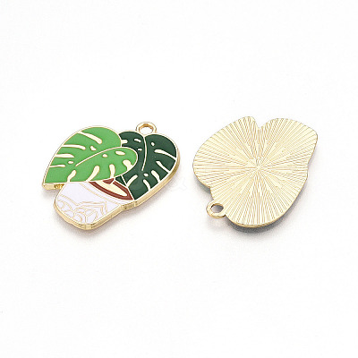 Alloy Enamel Pendants X-FIND-I014-07LG-1