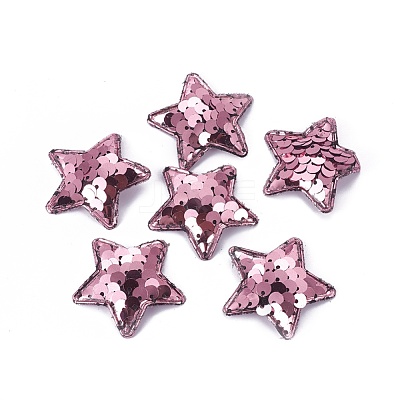Paillette/Sequin & Cloth Iron On Patches DIY-WH0143-31D-1
