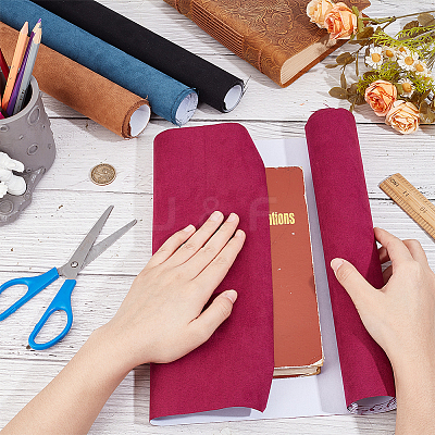 4 Sheets 4 Colors Faux Suede Book Covers DIY-CP0011-15B-1