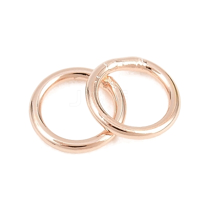 Brass Closed Jump Rings KK-D257-01RG-02-1