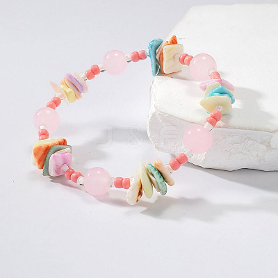 Bohemian Shell Beaded Stretch Bracelets EM2615-6-1