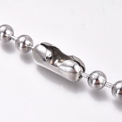 Non-Tarnish 304 Stainless Steel Ball Chain Necklace NJEW-G340-05P-04-1