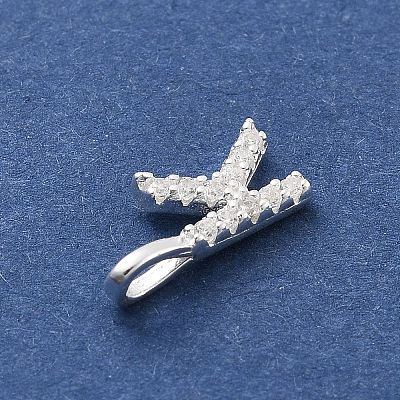 925 Sterling Silver with Cubic Zirconia Charms STER-Q004-01K-S-1