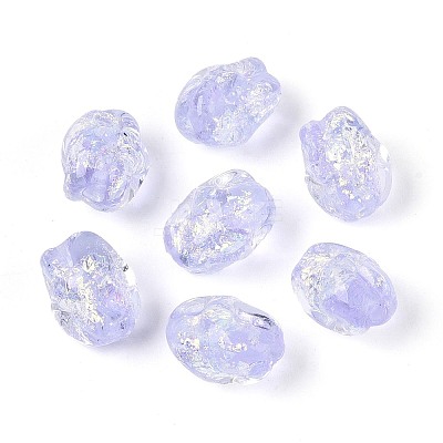 Handmade Foil Glass Beads Strands FOIL-N033-02D-1