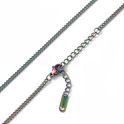 Ion Plating(IP) 304 Stainless Steel Curb Chain Necklace for Men Women NJEW-K245-015E-1