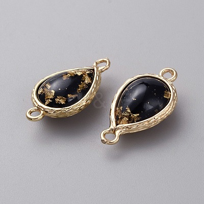 Resin Imitation Shell/Opal Connector Charms LS-RESI-WH0035-61F-1