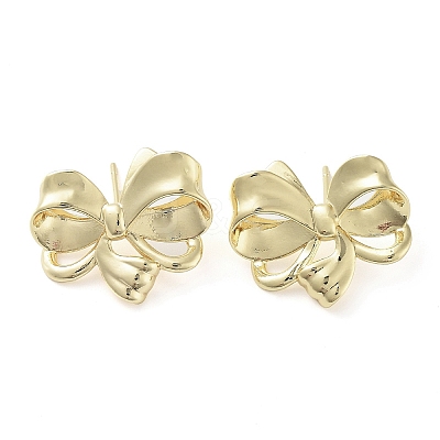 Brass Studs Earrings EJEW-K276-06B-G-1