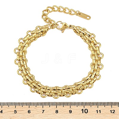 Punk 304 Stainless Steel Link Chain Bracelets for Women BJEW-L717-02G-1