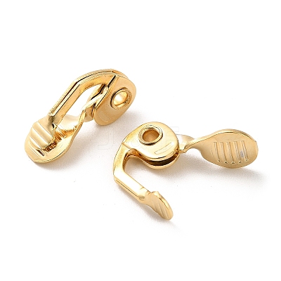 Brass Clip-on Earring Findings LS-KK-F907-09G-1