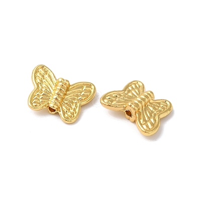Rack Plating Brass Beads KK-S375-07G-1