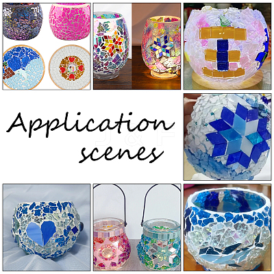 Glass Mosaic Cabochons DIY-WH0029-68-1