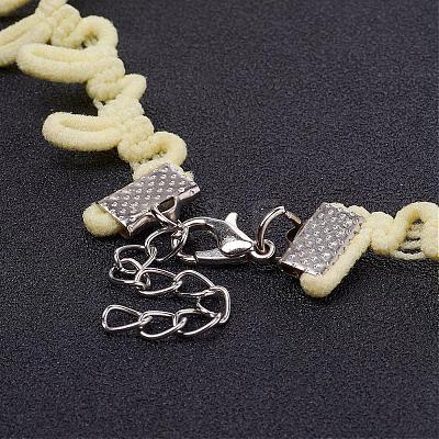 Cloth Gothic Choker Necklaces NJEW-E085-29B-1