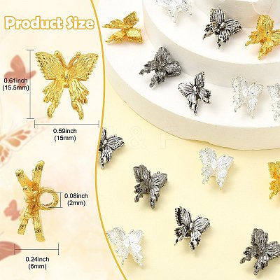 40Pcs 4 Colors Alloy Beads FIND-CJ0005-32-1