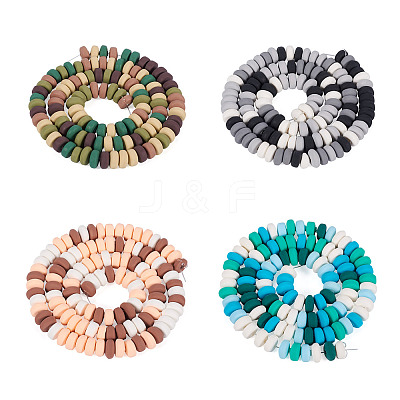 4 Strands 4 Style Handmade Polymer Clay Beads CLAY-CW0001-04-1