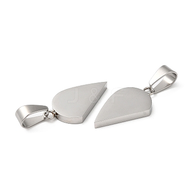Non-Tarnish 304 Stainless Steel Split Pendants STAS-E195-03P-1