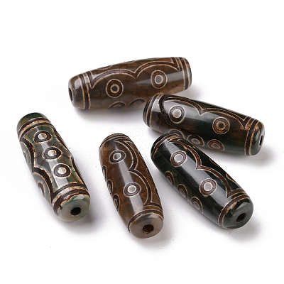 Tibetan Style dZi Beads TDZI-E004-17-1
