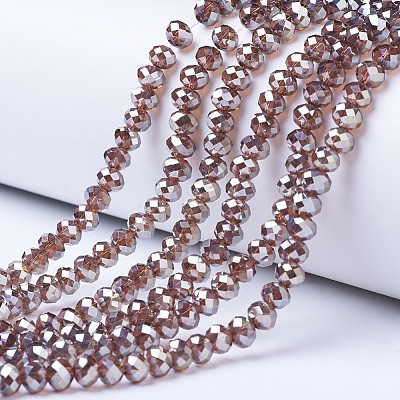 Electroplate Glass Beads Strands EGLA-A034-T4mm-C12-1
