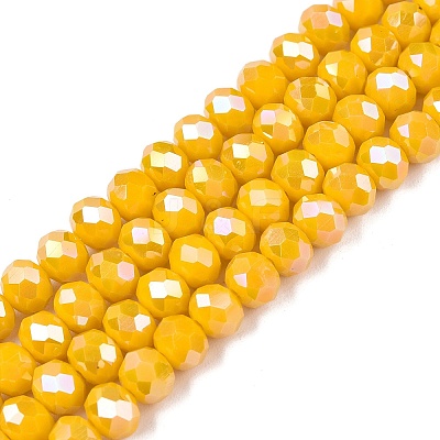 Electroplate Glass Beads Strands EGLA-A044-P6mm-B29-1