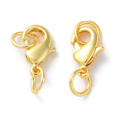 Rack Plating Brass Lobster Claw Clasps X-KK-F090-26G-01-1