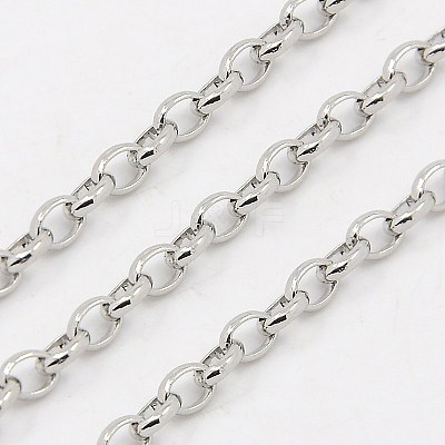 Tarnish Resistant 304 Stainless Steel Rolo Chains CHS-K002-01C-1
