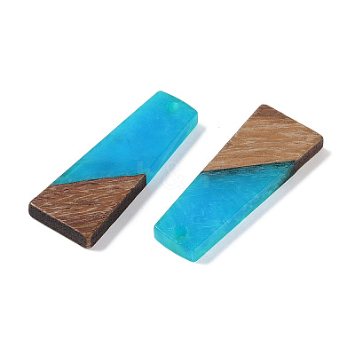 Resin & Wood Pendants WOOD-F015-04G-1